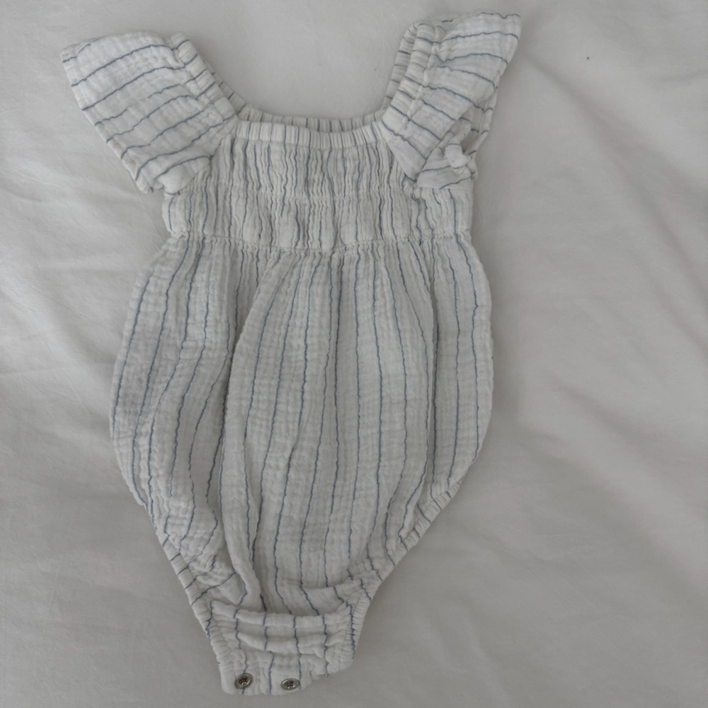 Striped Muslin Baby Romper